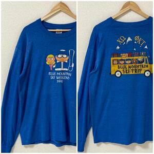 90s South Park サウスパーク パロディ ロンT ブルー USA製 XLサイズ 長袖 Tシャツ Tee ビンテージ 古着 1753