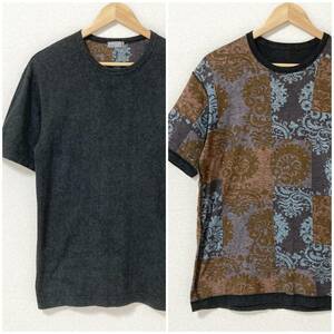 80s 90s COMME des GARCONS HOMME リバーシブル エスニック 総柄 Tシャツ コムデギャルソンオム 半袖 カットソー Tee archive 3090381