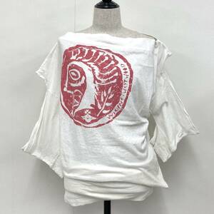 vivienne westwood RED LABEL インディアン シルク混 変形 カットソー ホワイト 白 ヴィヴィアンウエストウッド Tシャツ archive 1486