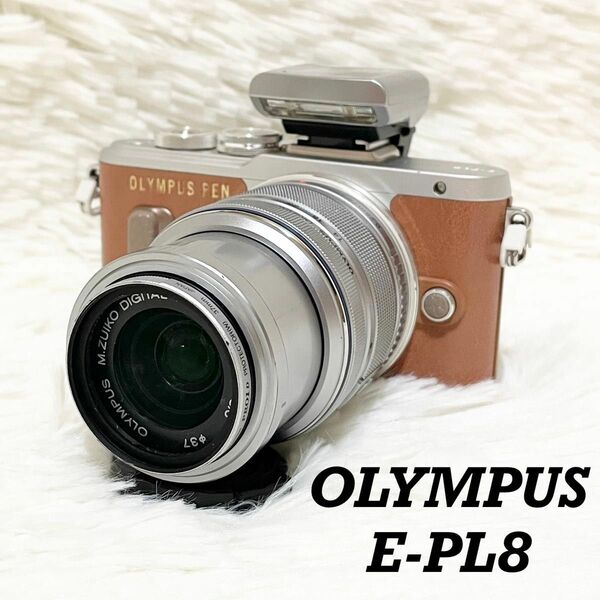 【ボディ美品】液晶ジャンク品 写真撮影可能 OLYMPUS PEN E-PL8 レンズキット ミラーレス 一眼レフ カメラ 中古