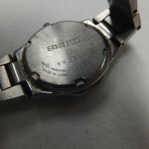 送料込み SEIKO セイコー SOLAR TITANIUM V182-0AA0 ソーラーチタニウム レディース腕時計デイト付き 即決のみの画像7