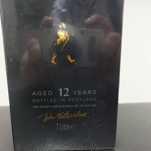 古酒⑥ 未開封 JOHNNIE WALKER BLACK LABEL 12年 ジョニー ウォーカー 黒ラベル 1000ml 1リットル 即決のみの画像3