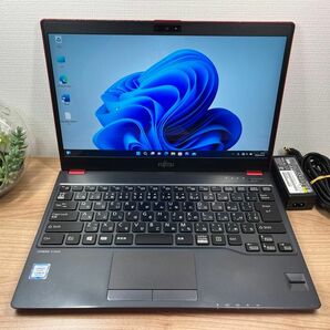 希少タッチパネル赤色〉 03273 富士通 LIFEBOOK U938/S i5 ８GB / SSD 256GB 第7世代 