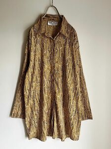 vintage 海外古着　 ペイント柄　柄シャツ　ヴィンテージ　ビンテージ