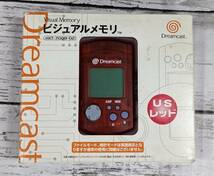 E02-2426 １円スタート ジャンク品 ビジュアルメモリ ドリームキャスト対応 USレッド 起動未確認 Dreamcast ドリキャス Visual Memory_画像1
