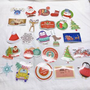 クリスマス ステッカー シール 100枚セット 文房具 かわいい ご褒美シール サンタ トナカイ 雪だるま