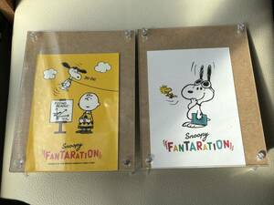 ④スヌーピー ×おもしろサイエンスアート展　ポストカード２枚組　「SNOOPY FANTARATION」