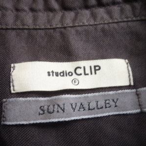 studio CLIP スタディオクリップ SUNVALLEY Wネーム 製品染めオックスシャツFの画像4