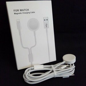 X-kim AppleWatch アップルウォッチ 充電器 2in1充電ケーブル 1.5m ホワイト 白 37 00089
