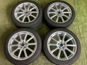 送料無料 スタッドレスセット 18in 7.5J +53 PCD100 ブリヂストン ブリザック VRX2 225/45R18 インプレッサ レガシー