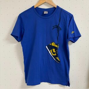 NIKE ナイキ Tシャツ DUNK ダンクHi ブルー肩掛け 半袖Tシャツ 復刻 ビンテージ 