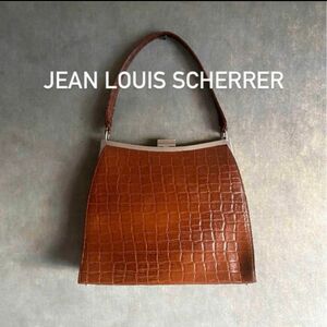 jean louis scherrer バッグ　クロコ　ハンドバッグ　昭和レトロ