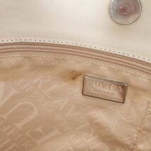 フルラ ハンドバッグ ベルトモチーフ トートバック スクエア レザー 本革 アイボリーIvoryライトブラウンlight brownゴールドGold FURLA_画像9