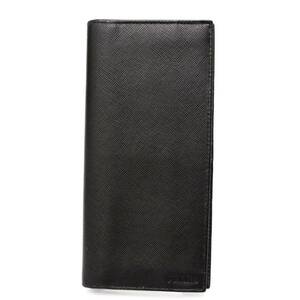 プラダ サフィアーノ SAFFIANO 長財布 ロングウォレット long wallet 2つ折り ロゴ レザー 本革 黒 ブラック black PRADA ブランド品