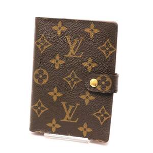 ルイヴィトン モノグラム アジェンダPM 手帳カバー ノートカバー レザー 本革 PVC 茶 ブラウン brown LOUIS VUITTON