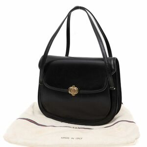 グッチ 000.056.0005 ハンドバッグ ホック オールド ヴィンテージ レザー 本革 黒 ブラック black GUCCI