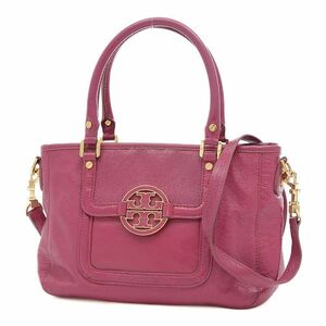 トリーバーチ 2way トートバッグ ワンショルダーバッグ ゴールド金具 レザー 本革 ピンク Tory Burch