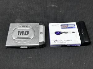 ▽Db左349▼60 MDポータブルプレーヤー 2点まとめ SONY WALKMAN MZ-E700 Lemon MDP-3 ウォークマン 当時物