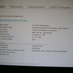 HP WorkStation Z440(Xeon E5-1620 V3 3.5GHz)現状で！の画像4