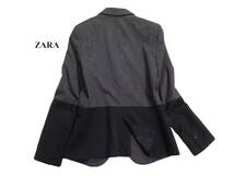 ザラ ZARA BASIC 大人素敵スタイル☆ バイカラー 切り替え デザインジャケット XS_画像3