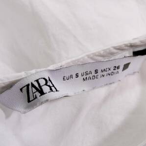 ザラ ZARA 大人可愛い☆ コットン カットワーク刺繍 パンチングレース デザインプルオーバーブラウス Sの画像6