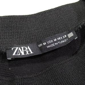 ザラ ZARA 大人可愛い☆ 異素材切り替え シャツ デザインプルオーバー チュニック Mの画像5