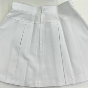 定価6930円 ウエスト63 レディース 女子 ホワイト 白 ユニフォーム レトロ ミズノ テニス スカート スコート ウェアの画像3