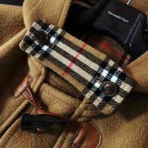 J13【頂点!!最高峰カシミヤ!!】定価24万 超美品●BURBERRY●モテる男性のコーデ●極上カシミヤダッフルコート バーバリーコート メンズ L_画像4