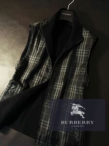 H29【希少!リバーシブル】定価8万●超美品BURBERRY GOLF●フルジップ ●2wayコーデ!ノバチェックベスト バーバリーコート メンズ L