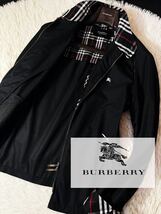 H45【都会的スポーティコーデ】超美品　定価10万●BURBERRY BLACK LABEL●スタイリッシュ●高級ジャケットコート バーバリーコート メンズ_画像1