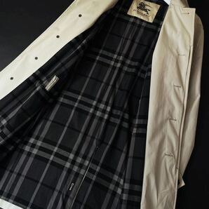 L27【現行モデル!!】美品〜定価24万●BURBERRY LONDON●圧倒的高級感!●高級コットンステンカラーコート バーバリーコート メンズ L/XLの画像4