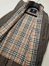 M33【撥水加工コーティング】超美品　定価15万●BURBERRY LONDON●都会的コーデ!高級ジップアップトレンチコート バーバリーコート メンズ_画像2