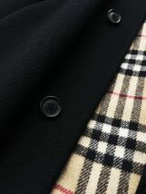 M32【頂点!!極上カシミヤ】定価20万●BURBERRY LONDON●圧倒的!!ノバチェック●メルトンウールステンカラーコート バーバリーコート メンズ_画像8