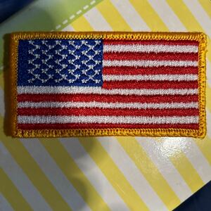 USA 星条旗 ミリタリー アイロンワッペン アメリカ　国旗　アーミー　刺繍アイロンワッペン