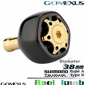 Gomexus【ゴメクサス】チタン製/ハンドルノブ/38mm/ブラックゴールド