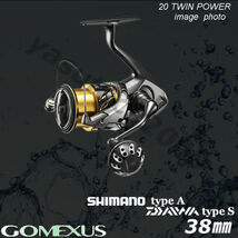 Gomexus【ゴメクサス】☆パワーハンドルノブ/38mm/シマノ/ダイワ　ブラックシルバー_画像2