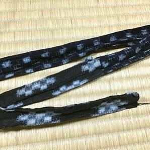 古布1115 カルサン 紐タイプ 袴タイプのモンペ 木綿 絣 パンツ丈85ｃｍ 着用可 リメイク材料の画像3