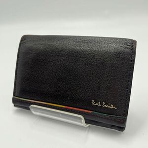 240419-Paul Smith ポールスミス カードケース パスケース 名刺入れ ブラウン系 メンズ 