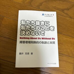 私たち抜きに私たちのことを決めないで　障害者権利条約の軌跡と本質 （ＪＤブックレット　１） 藤井克徳／著