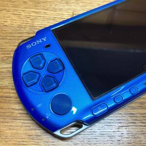 ★即決 送料無料 動作確認済み 電池パック無し PSP-3000 本体のみ プレイステーションポータブル 動作品 ゲーム機 ブルー 青の画像3