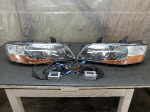 CT9A ランサー GSR エボ9　純正キセノンヘッドライト/HID　HI/Fog社外LED付き　左右セット　　(再)