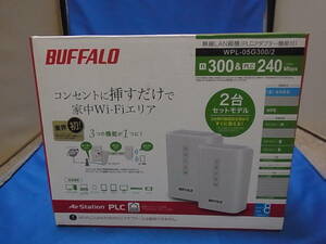 Buffalo PLCアダプター機能付き無線LAN親機 2台セットモデル WPL-05G300/2 (難あり)
