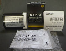 ★劣化度0■Nikon純正 Li－ion リチウムイオン バッテリー EN-EL18d/送料込■元箱・取説揃い■ニコン D4・ D4s・ D5・ D6・ Z9・Z8 等用■_画像1