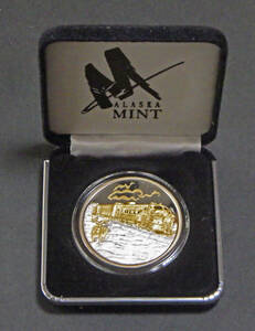 ■ALASKA MINT/ALASKA RAILROAD 1OZ 記念硬貨■未開封保管品■1オンス アラスカ鉄道 記念コイン■送料込み■アラスカ ミント コイン