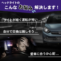 ミラ ミライース ココア ダイハツ H4 CSP LED ヘッドライト 6500K Hi/Low バルブ 車検 爆光 ホワイト 024_画像2