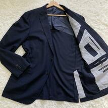 稀少/2XL◎ゼニア Ermenegildo Zegna テーラードジャケット 56 メンズ ビジネス クールエフェクト ブラック ネイビー 春夏 10ポケット_画像1