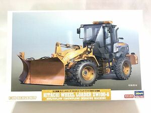  Hasegawa 1/35 Hitachi building machine wheel loader ZW100-6 multi pra u( snow blower ) specification machine 66102 plastic model including in a package OK 1 jpy start *M