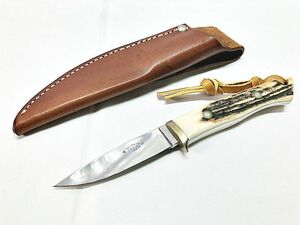 Gサカイ　スタッグハンドル　シースナイフ　全長約17.7cm　画像参照　ナイフ　同梱OK　1円スタート★H