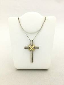 TIFFANY&Co. Tiffany signature Cross combination necklace accessory 925 750[C116967]