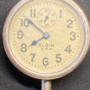 アンティーク CAR.CLOCK? 置時計 アナログ時計 珍品 ELGIN USA オールドカー ジャンクの画像5